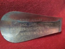 ADVERTISING FLORSHEIM SHOE HORN SIDNEY MILLER SHOE STORE WATERTOWN NY