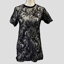 Zara Trafaluc Women's Lace Overlay Tee Dress Size S