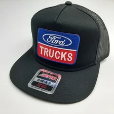 Ford Trucks Otto Flat Bill Baseball Cap Hat Embroidered Patch Mesh Snapback Blac