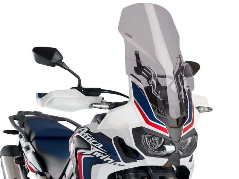 Puig Lgt Smoke Adjustable Tour Screen & Support Honda Africa Twin CRF1000L 16-19