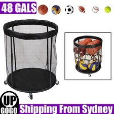 Sports Equipment Organizer Garage Ball Storage Rack Basketball Sporting Cart AUS
