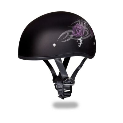ebay motorcycle helmets with roses Flowers Unique Design Style 3/4 Half Retro Vintage Open Face Light Moped Helmets for Cool Girl and Adult Men Women DOT Approved Breathable ATV Scooter Helmet-A-Small : Automotive Strap Retention System With Sliding Adjuster Roses and Leaves Design Auto