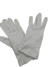 Vtg Mens White Formal Tuxedo Gloves Size XL Snaps At Wrist