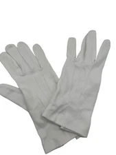 Vtg Mens White Formal Tuxedo Gloves Size XL Snaps At Wrist