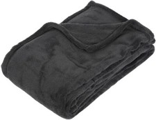 Plaid Polaire Gris 125 X150 cm Ultra Doux Couverture Microfibre Jeté de Lit