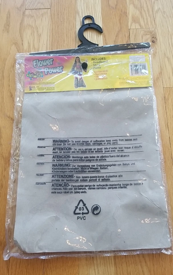 Flower Power Años 60 Hippie Woodstock Niña M 8-10 Disfraz Halloween Niño Foto 2 de 4