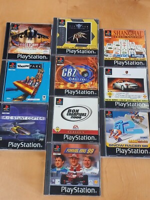 10 Top PS1 Playstation 1 Spiele Sammlung Theme Park F1 Firestorm Paket  P1