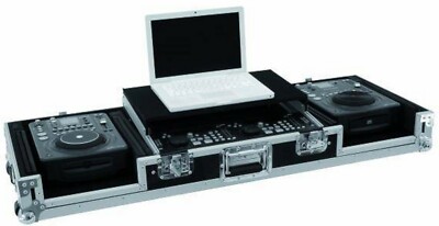 Konsole LS-1 PROFI mit Laptopablage für MIXER + 2x CD PLAYER Mobile DJ Desk Case