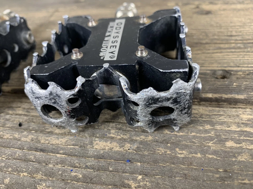 Pedales Odyssey Black Widow mini 1/2” Old School BMX vintage  Foto 3 de 4