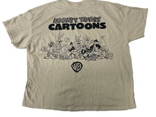 CVLA x Looney Tunes Cartoons Mens Double Sided Tan Shirt New 3XL, 4XL, 5XL