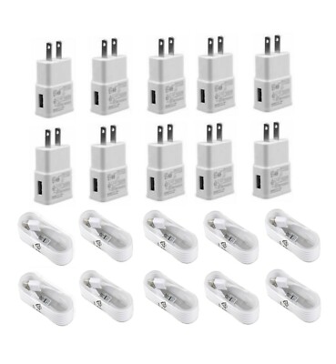 Lot Wall Chargers Adapter +5F Micro USB Cable For Android Phone OEM Quality Cord