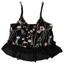 Lord & Taylor Women’s Embroidered Floral Sleeveless Top - Size XS