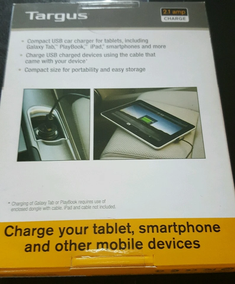 New Targus Auto Adapter Universal USB Car Charger Tablets Mobile Ipad Smartphone - Image 3 of 4