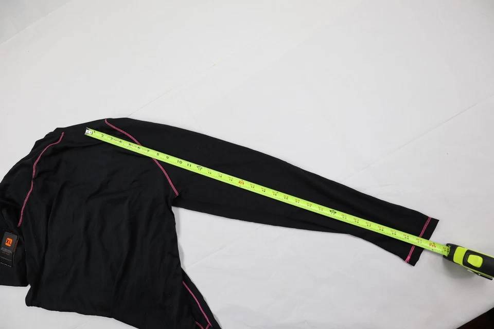 Camisa RBX Para Mujer XL Cuello en V X-DRI Negra Rendimiento Atlético Delgada Manga Larga Foto 4 de 4