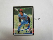1985 Donruss Tim Teufel Autographed Signed Baseball Card