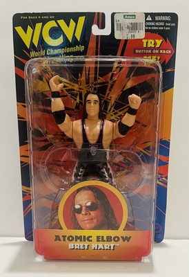 Vintage 1998 Original Toymakers WCW Atomic Elbow BRET HART Wrestling Figure