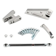 For Chevy Sbc 350 Short Water Pump Swp Chrome Aluminum Alternator Bracket Kit