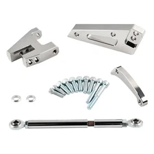 For Chevy SBC 350 Short Water Pump SWP Chrome Aluminum Alternator Bracket Kit