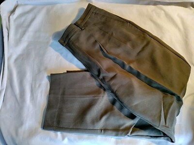 Men Tommy Bahama Relax Brown Pinstripe Silk Cotton Pleat Dress Pants 40x31 NWOT