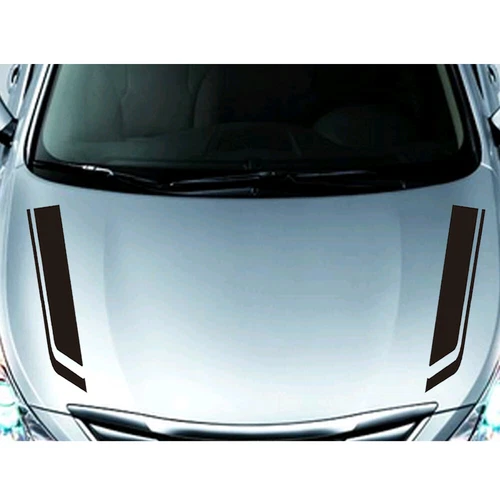 2* Car Racing Sports stripes Hood Decals Car Auto Vinyl Bonnet Sticker Accessory - Bild 10 von 12