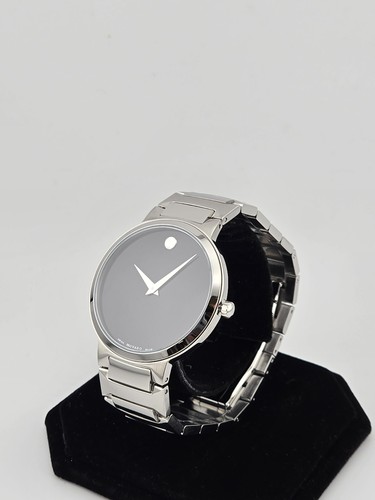 Movado Temo Black Dial Stainless Steel Men's Watch - 0607292 - Picture 5 of 12
