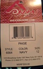 Kanu Surf Girls Caroline Flounce Beach Sport 2 Piece Tankini Blue Girls Size 12