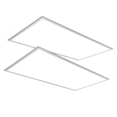 2x4 LED Flat Panel Light 50W 5000K 6800lm 0-10V Dimmable 100-277V 2-Pack UL ETL