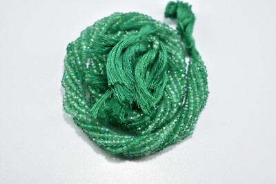 13 Inch 1 Strand Natural Green Onyx Rondelle Gemstone Faceted Beads 2.75mm - 3mm