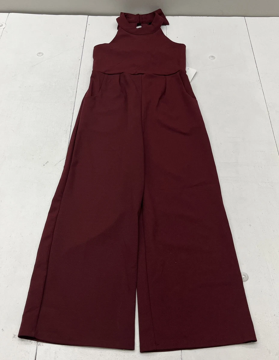 Girls hotsell burgundy jumpsuit