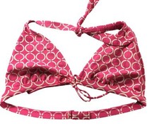 Body Glove Womens Bikini Size Medium Pink Geometric Print Swimsuit Halter Style