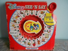 DISNEY SEE 'N SAY Mattel Gioco Fattoria Parlante Topolino Alfabeto Vintage 1990