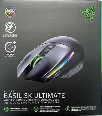 Razer Basilisk Ultimate Wireless Optical Gaming Mouse - Black with 