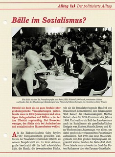 Bälle im Sozialismus? DDR Infokarte