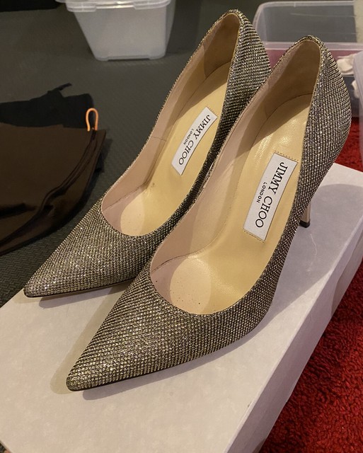 jimmy choo gold heels sale