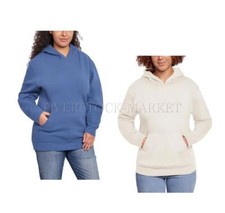 NEW WOMEN KIRKLAND SIGNATURE PULLOVER HEAVYWEIGHT FLEECE LINED HOODIE VARIETY