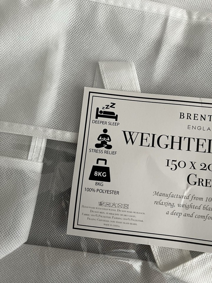 Brentford’s Weighted Blanket, grey 150x200cm, 8kg. eBay