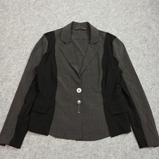 Bottega By Elisa Cavaletti Jacke Blazer XXL 2XL Grau Schwarz Stretch Karriere