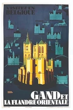 BELGIUM VINTAGE STYLE PRINT/POSTER SATIN PHOTO PAPER T378