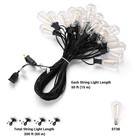 Yescom 200Ft Commercial LED Outdoor String Lights 104 ST38 Edison Bulbs IP44 UL — photo 5