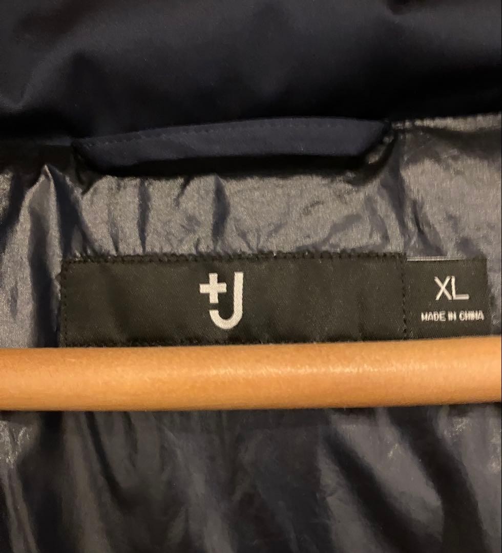 UNIQLO +J Jil Sander 2021 Navy Down Jacket XL Over Neck Used JAPAN thumbnail 4