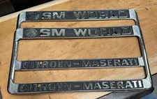 Rare NOS 1970’s SM World Citroen Maserati License Frame Set 1970 1971 1972 1973