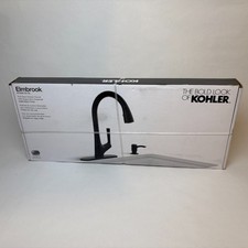 KOHLER Elmbrook Matte Black Pull-Down Sprayer Kitchen Faucet R22968-SD-BL - NEW