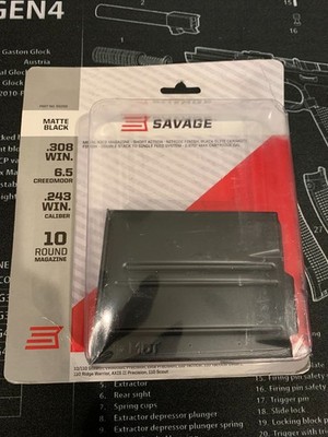 Savage Model 10/110/AXIS II Short-Action 10 Round Magazine Matte Black - 55259