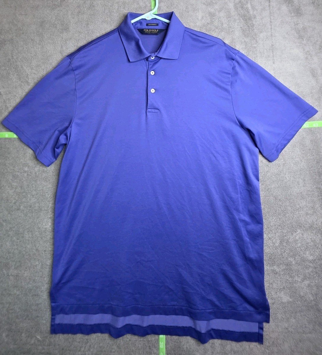 Polo Golf Ralph Lauren 3 Btn Camicia Uomo Large Blu Performance S S Little Pony