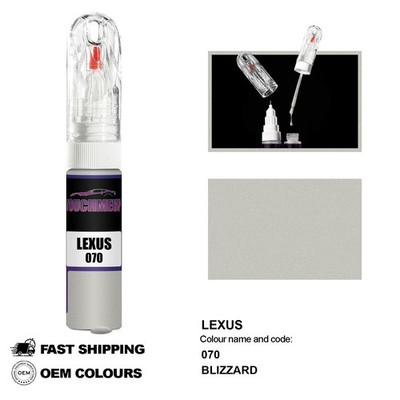 FÜR LEXUS BLIZZARD 070 Touch Up Lackstift Pinsel Fix Kit Kratzer Chip Set