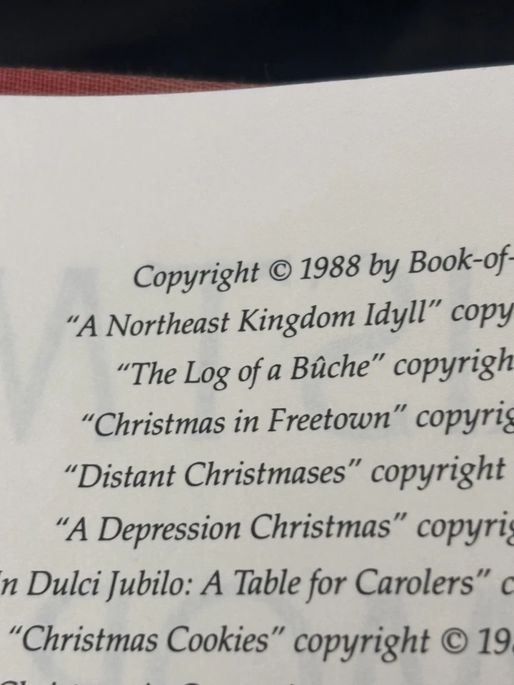 Vintage 1988 Christmas Memories with Recipes Hardcover FSG Dust Jacket Cookbook Foto 4 de 4