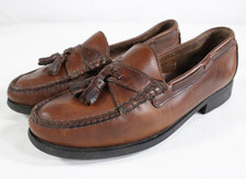 Vintage Sebago Shoes Women's 10 N Tassel Moc Loafers Leather Made In USA Brown