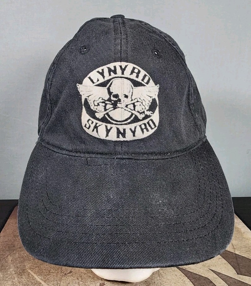 Vintage Lynyrd Skynyrd Winterland Black Hat Cap OSFA Rock Band Strap Back Hat