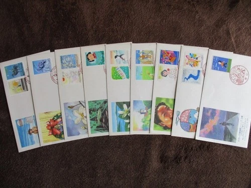 Japan Stamp First Day Cover My Favorite Song Series 9 Covers (私の愛唱歌) 1997～1999