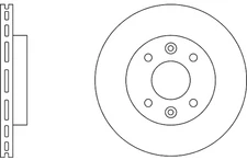 Vented Brake Discs and Pads Front Proformer PBD8422+PBP7003 fits NISSAN KUBISTAR